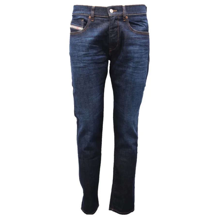 0656AI jeans uomo DIESEL D-STRUKT man denim trouser slim fit blue