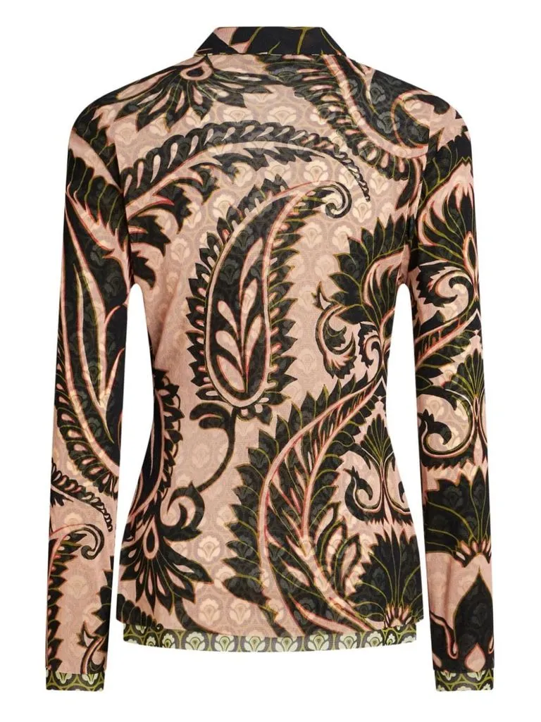 etro Camicia in tulle stampata