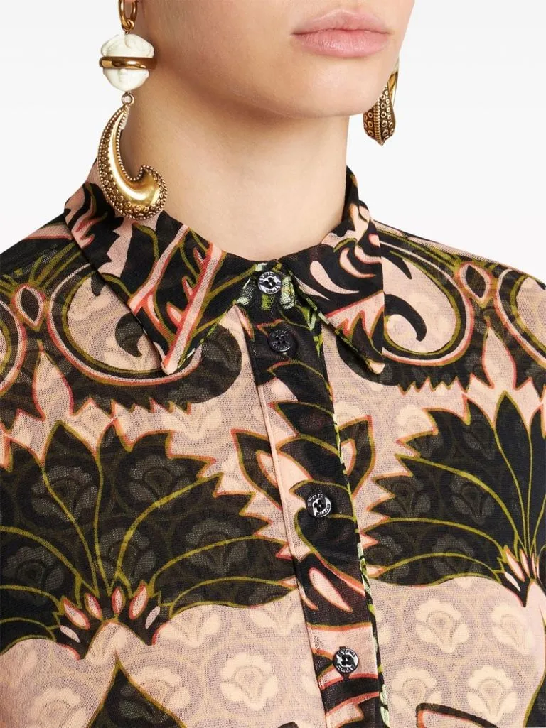 etro Camicia in tulle stampata