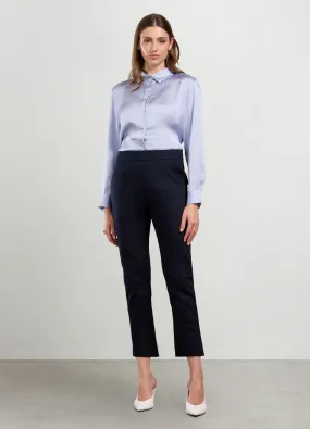 IWIE  Pantaloni in raso di cotone stretch donna